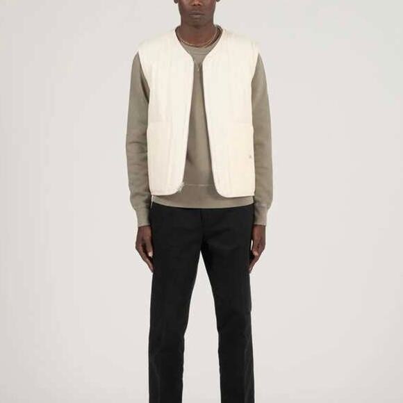 Knickerbocker Reverse Century Quilted Vest XXL NEW White Grey Pile Fleece Jacket - Picture 1 of 8